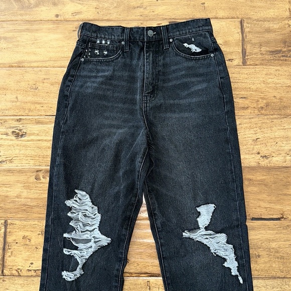 RSQ Women’s Black Destroyed High Rise Jeans - Picture 2 of 9